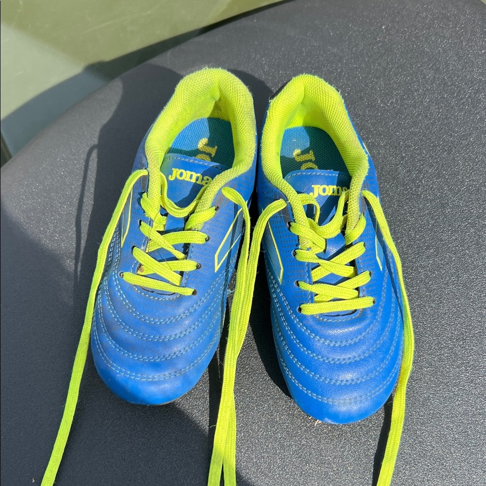 Joma Toledo Kids Blue and Green Soccer Cleats